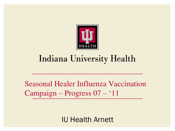 seasonal healer influenza vaccination