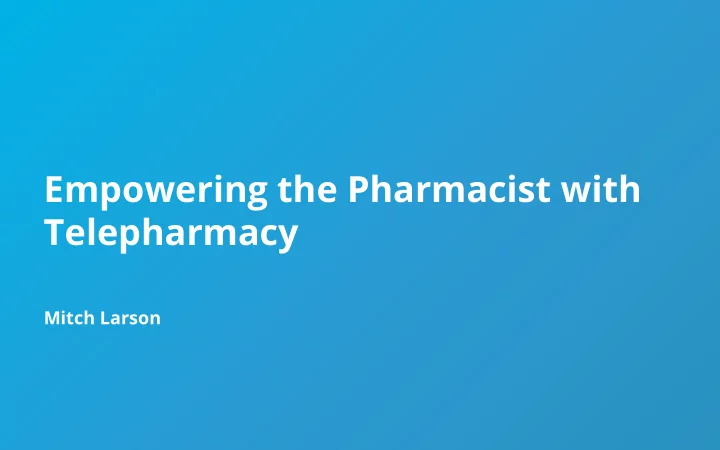telepharmacy