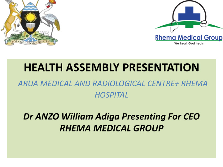 health assembly presentation