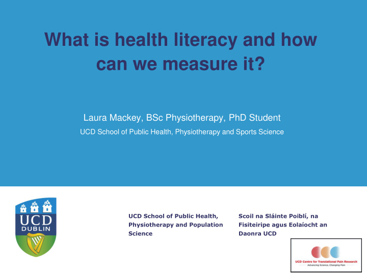 what is health literacy and how