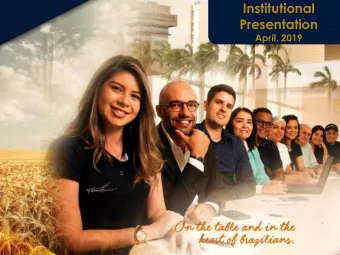 Presentation  April, 2019  1. Corporate Profile  2. Results  3. Corporate Governance and Capital