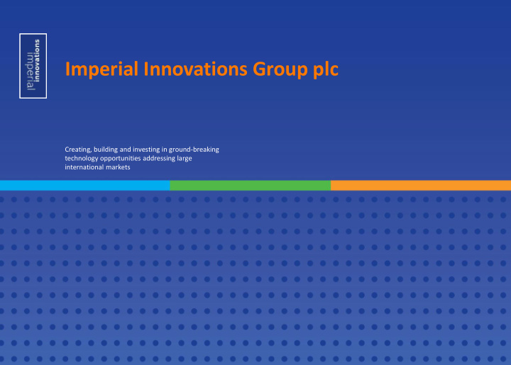 imperial innovations group plc