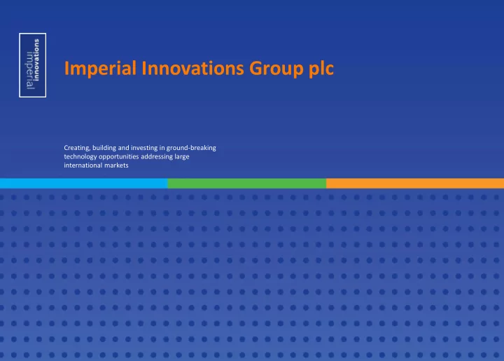 imperial innovations group plc