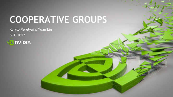 cooperative groups