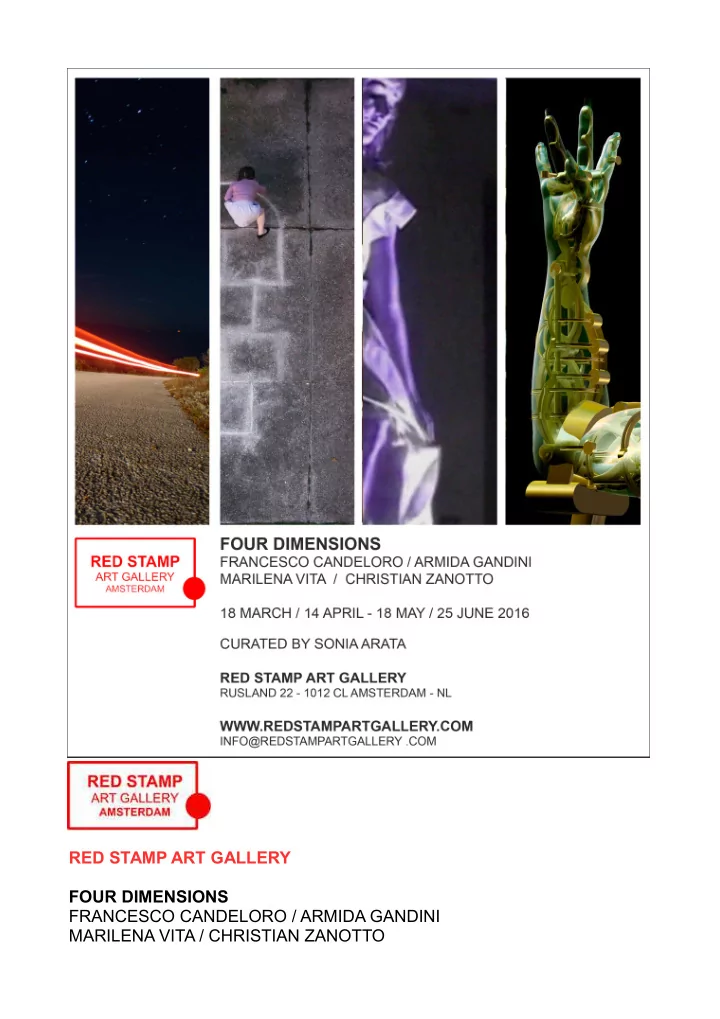 red stamp art gallery four dimensions francesco candeloro
