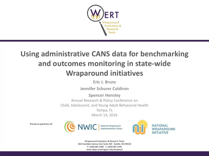 using administrative cans data for benchmarking