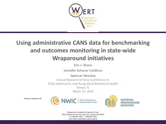 Using administrative CANS data for benchmarking  and outcomes monitoring in state-wide  Wraparound