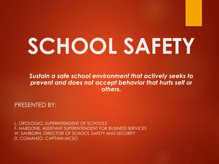 school safety