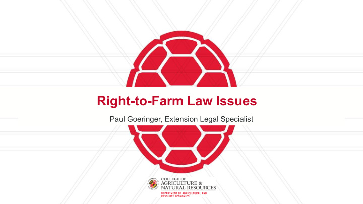 right to farm law issues