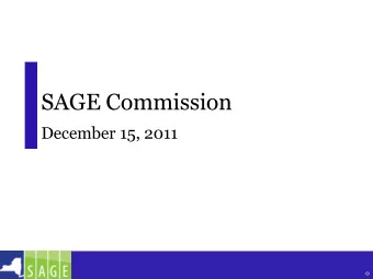 SAGE Commission  December 15, 2011  0  Introductory Remarks by  Antonio Perez  Chairman and CEO of