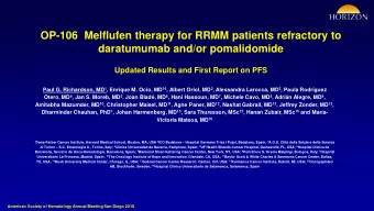 OP-106  Melflufen therapy for RRMM patients refractory to  daratumumab and/or pomalidomide  Updated