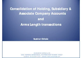 Consolidation of Holding, Subsidiary &amp;  Consolidation of Holding, Subsidiary &amp;  Associate