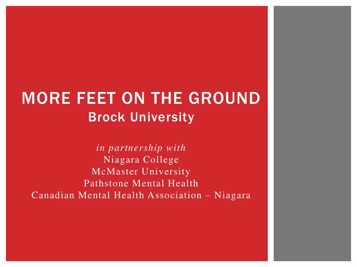 more feet on the ground