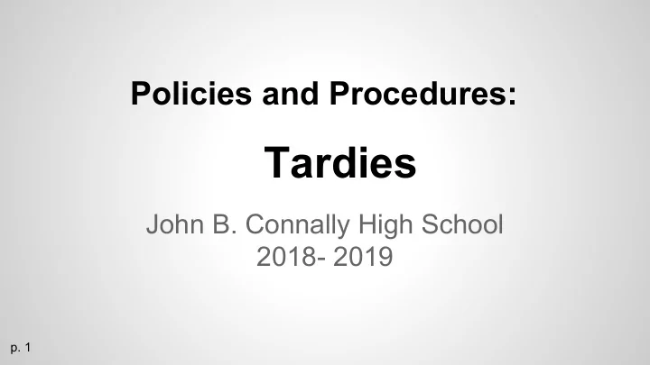tardies