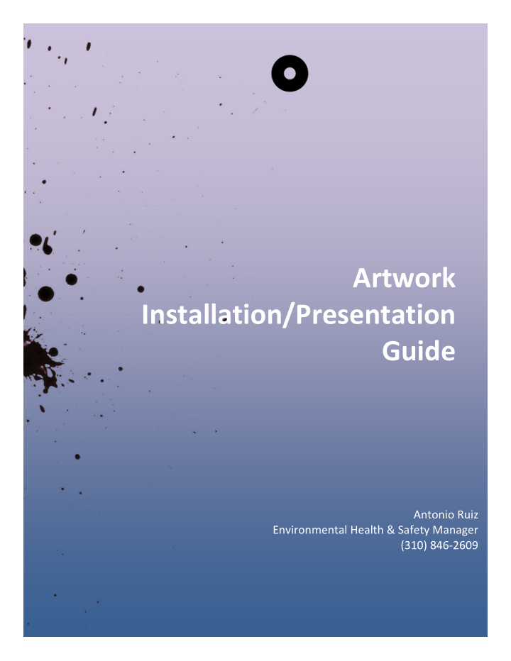 artwork installation presentation guide