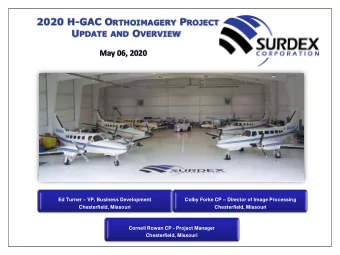 The Acquisition Parameters  Resolution  Flightlines  Flying Height  Lambert Tiles  Square Miles