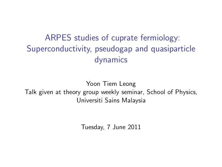 arpes studies of cuprate fermiology superconductivity