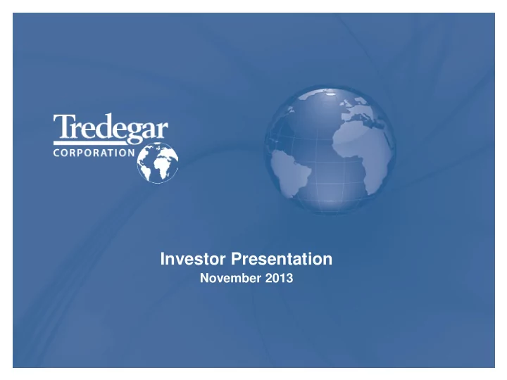 investor presentation