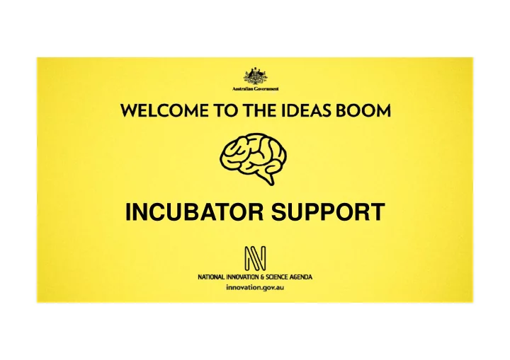 incubator support bac kgr ound