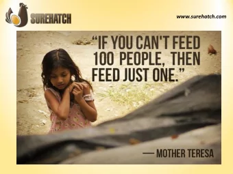 www.surehatch.com  www.surehatch.com  GLOBAL FOOD INSECURITY PROBLEM  AFFECTS SOME 795 MILLION