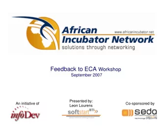 History, structure &amp; objectives  Components  Sub-regional networks  Tools &amp;