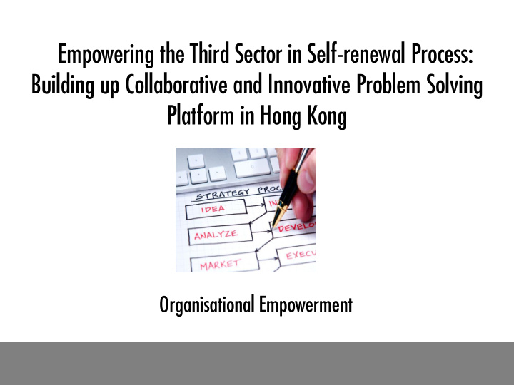 empowering the third sector in self renewal process