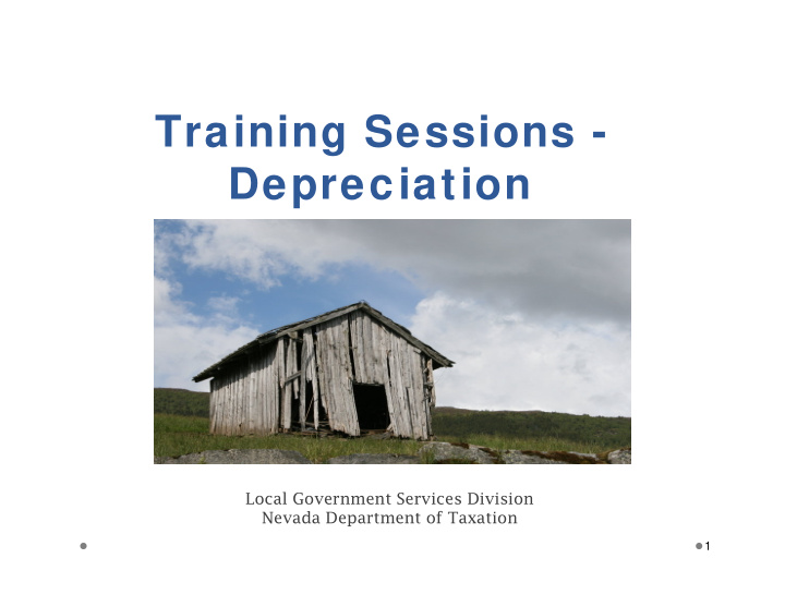 training sessions depreciation