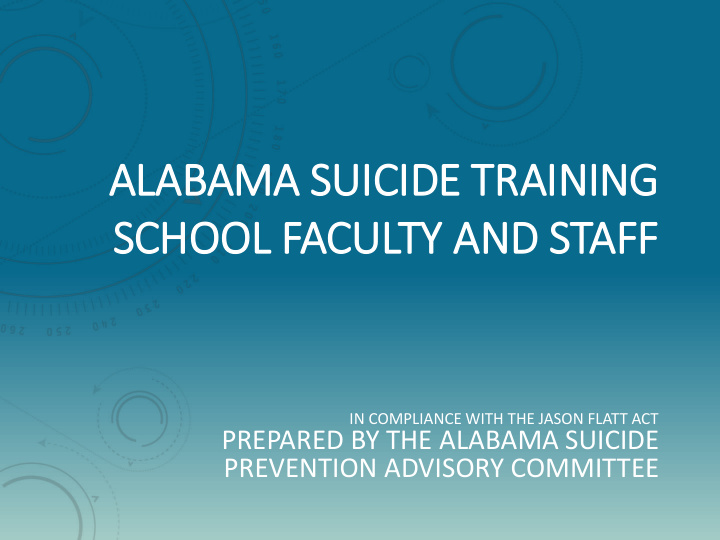 alabama suic icide training school faculty and staff