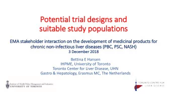 Pot  otentia  ial  l trial d  des  esigns  s and  suitable  e study populati  tions  EMA  MA