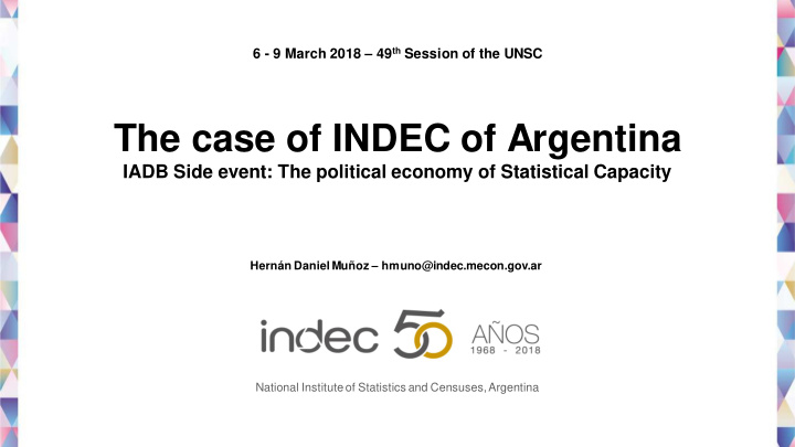 the case of indec of argentina