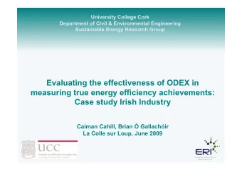 Evaluating the effectiveness of ODEX in  measuring true energy efficiency achievements: Case study