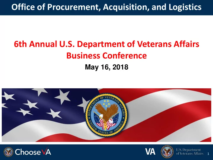 office of procurement acquisition and logistics 6th