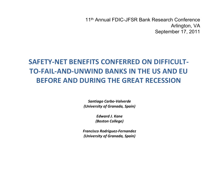 safety net benefits conferred on difficult to fail and
