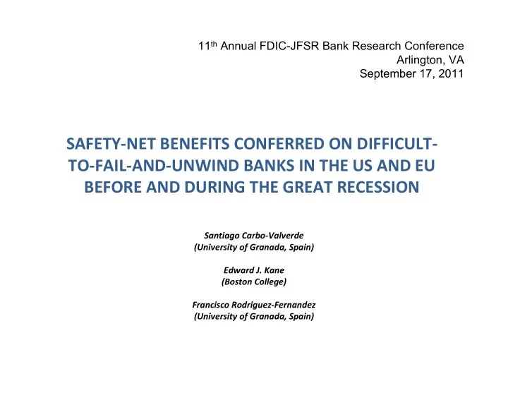 safety net benefits conferred on difficult to fail and
