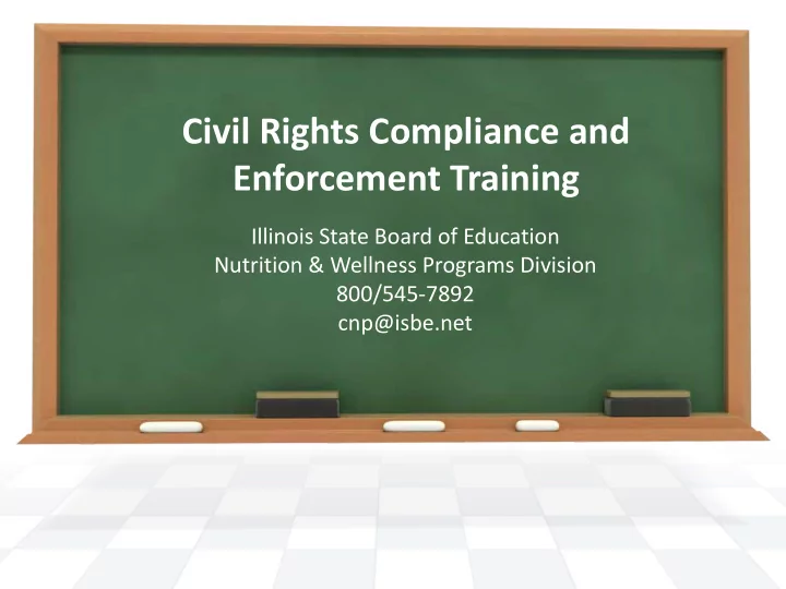 civil rights compliance and enforcement training