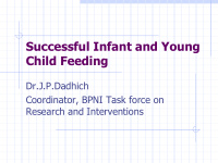 successful infant and young child feeding