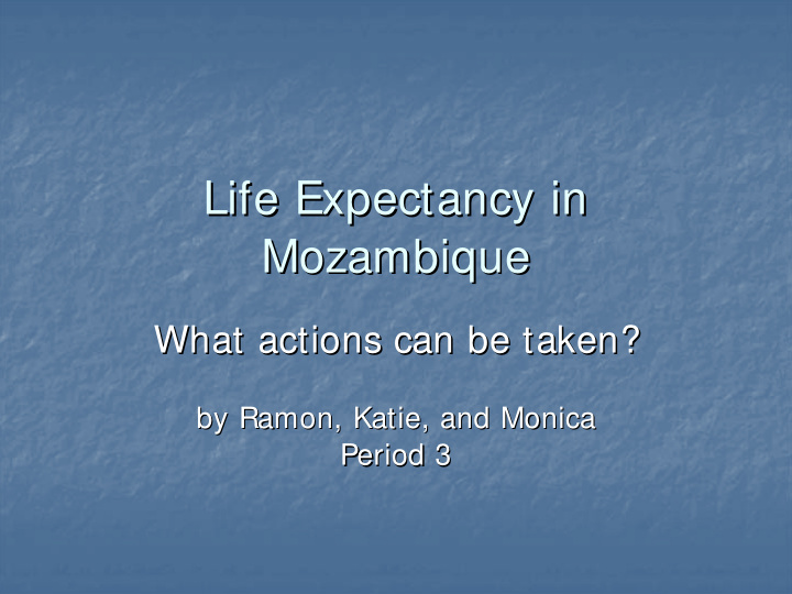 life expectancy in life expectancy in mozambique