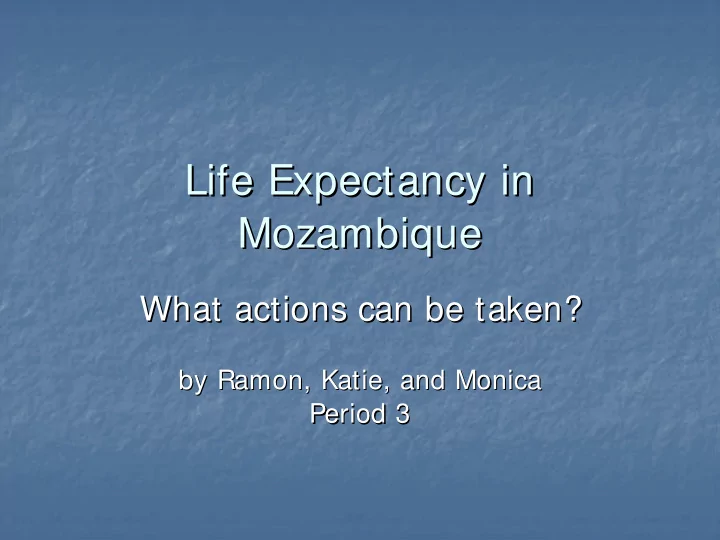 life expectancy in life expectancy in mozambique