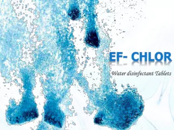 blets  Water  ater di  disi  sinfe  fectant  ctant Tablets  WATER CONTENTS    Soluble minerals,