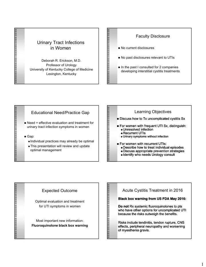 urinary tract infections in women