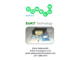 EloKIT Technology       Anton Adamovitch            (CEO of Conelum