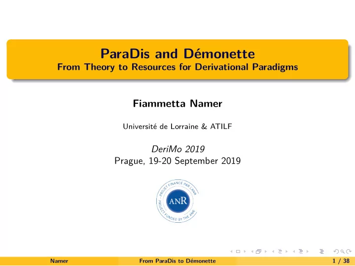 paradis and d monette