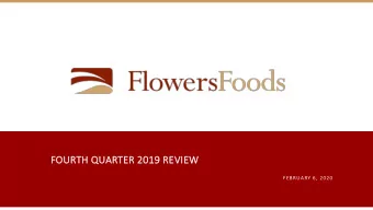 FOURTH QUARTER 2019 REVIEW  FEBRUARY 6, 2020  INFORMATION REGARDING FORWARD-LOOKING STATEMENTS