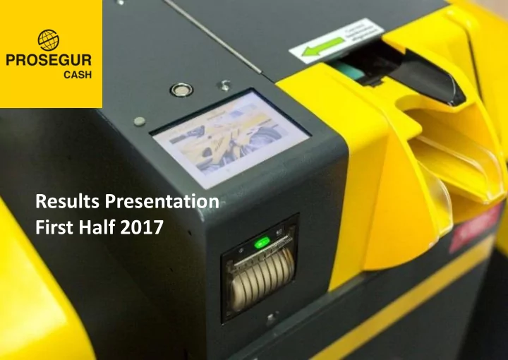results presentation first half 2017
