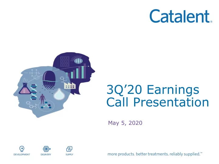 3q 20 earnings call presentation