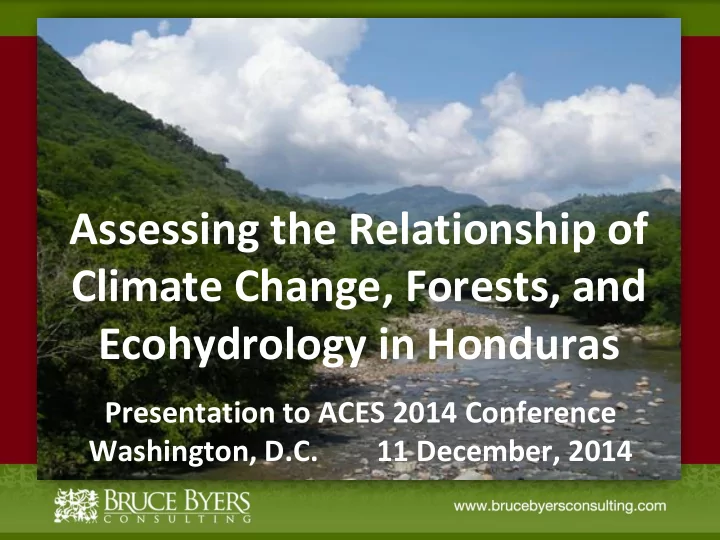 climate change forests and