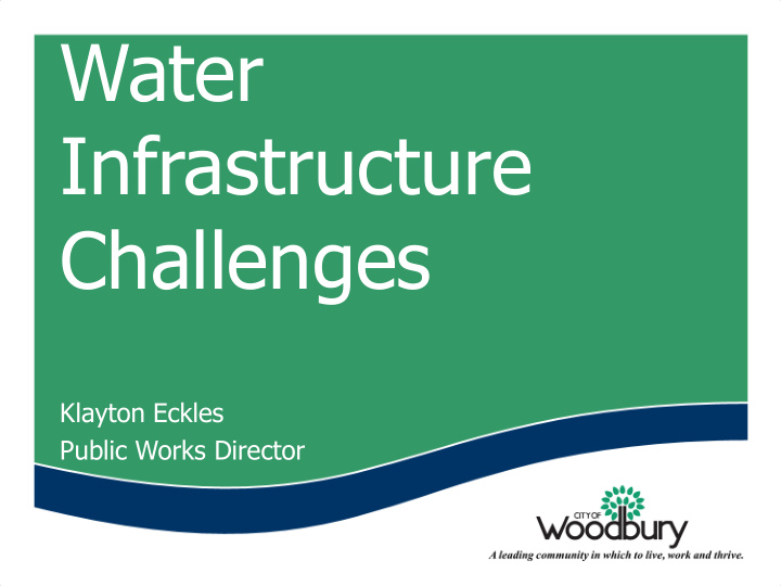 water infrastructure challenges