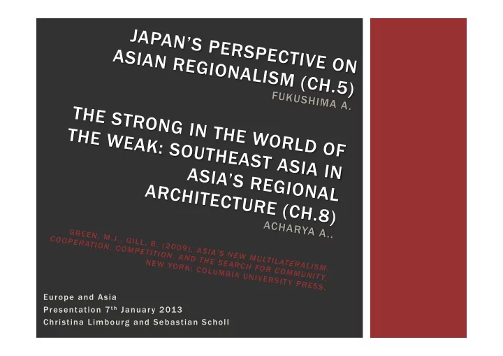 europe and asia presentation 7 t h january 2013 christina