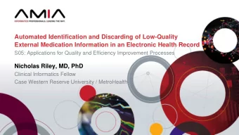 Automated Identification and Discarding of Low-Quality  External Medication Information in an