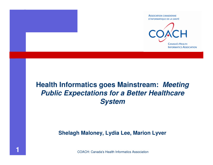 health informatics goes mainstream meeting public